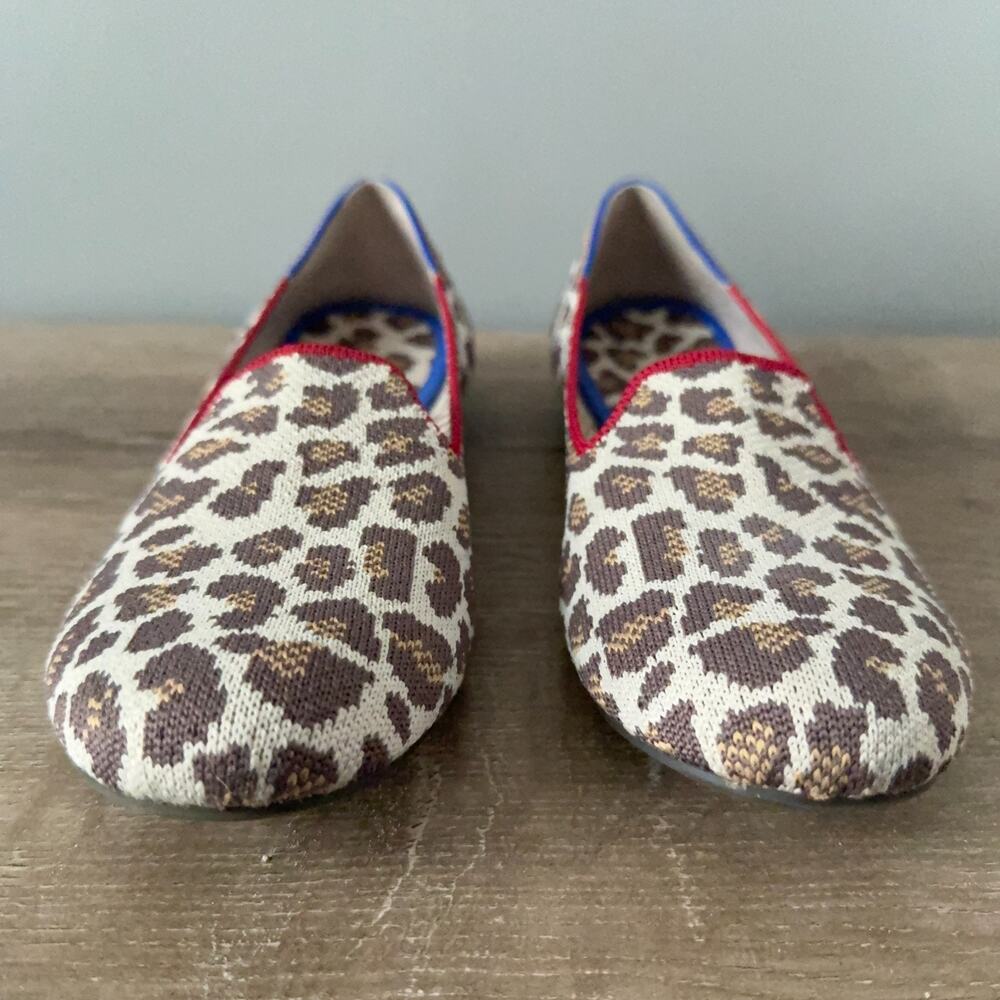 Rothy’s Mocha Leopard Print Loafer Flats Size 8 - Picture 4 of 10